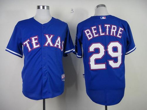 Rangers #29 Adrian Beltre Blue Cool Base Stitched MLB Jersey - Click Image to Close